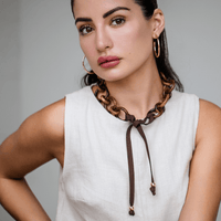 Wooden Chain Link Necklace Shop Trendy Jewelry at MCHARMS