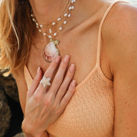 Starfish Pearl Ring Shop Jewelry at MCHARMS