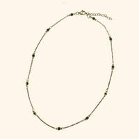 Green Diamonds by the Yard Necklace