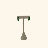 Emerald Hoop Earrings