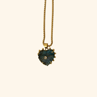Gemstone Heart Chain Necklace