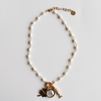 Pearl Charm Necklace Base Shop Trendy Necklaces at MCHARMS