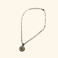 Silver Paperclip Saint Benedict Necklace