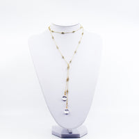 Adjustable gold plated diamond by the yards necklace with clear stone drop and cz detail. Can be worn three different ways as a choker, a necklace, and a lariat. 39 inches in length. Clear Stone Drop Choker. Gold and Diamond Lariat. Gold. Diamond. Gold Necklace. Necklaces. Gold and diamond choker. Handmade Jewelry. Miami Jewelry. Affordable Sustainable Jewelry. Affordable Prices. Jewellery. Jewelry stores. Shop Jewelry. MCHARMS. Handcrafted Jewelry. Miami Jewelers. Miami based Jewelry. Customized Jewelry.