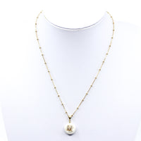 Delicate Pearl Charm With Custom Diamond Initial I MCHARMS