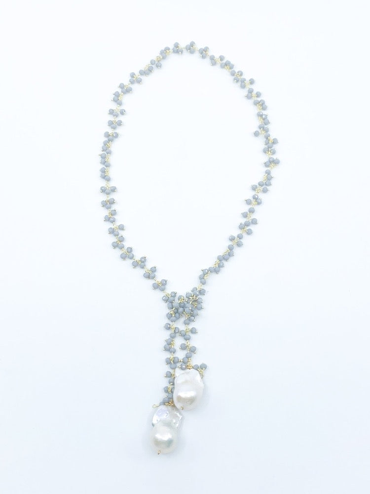 Lariat With Baroque Freshwater Pearl