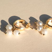 Pearl Trio Hoops