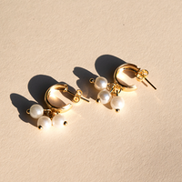 Pearl Trio Hoops