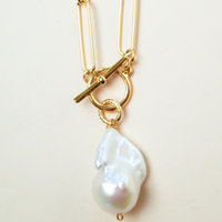 Pearl Toggle Necklace Jewelry Shop Handmade MCHARMS