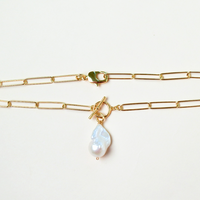 Pearl Toggle Necklace Jewelry Shop Handmade MCHARMS