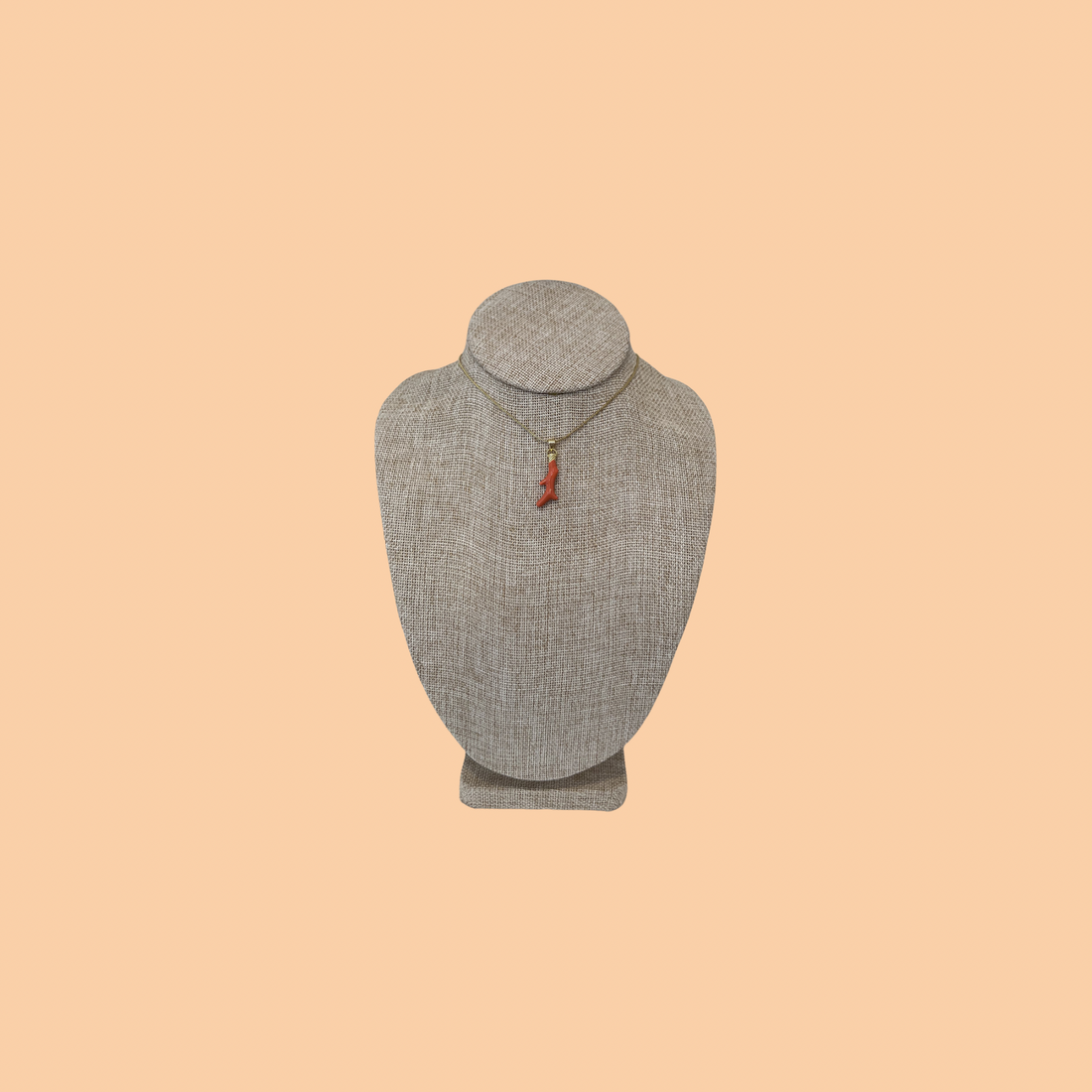 Orange Small Coral Charm