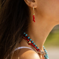 Bleu et Rouge Beach Beads Necklace