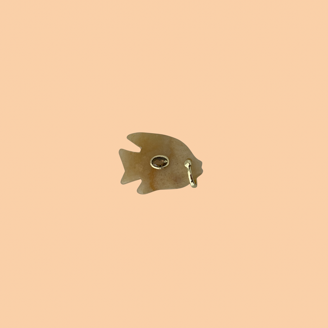 Yellow Jade Reef Fish Charm
