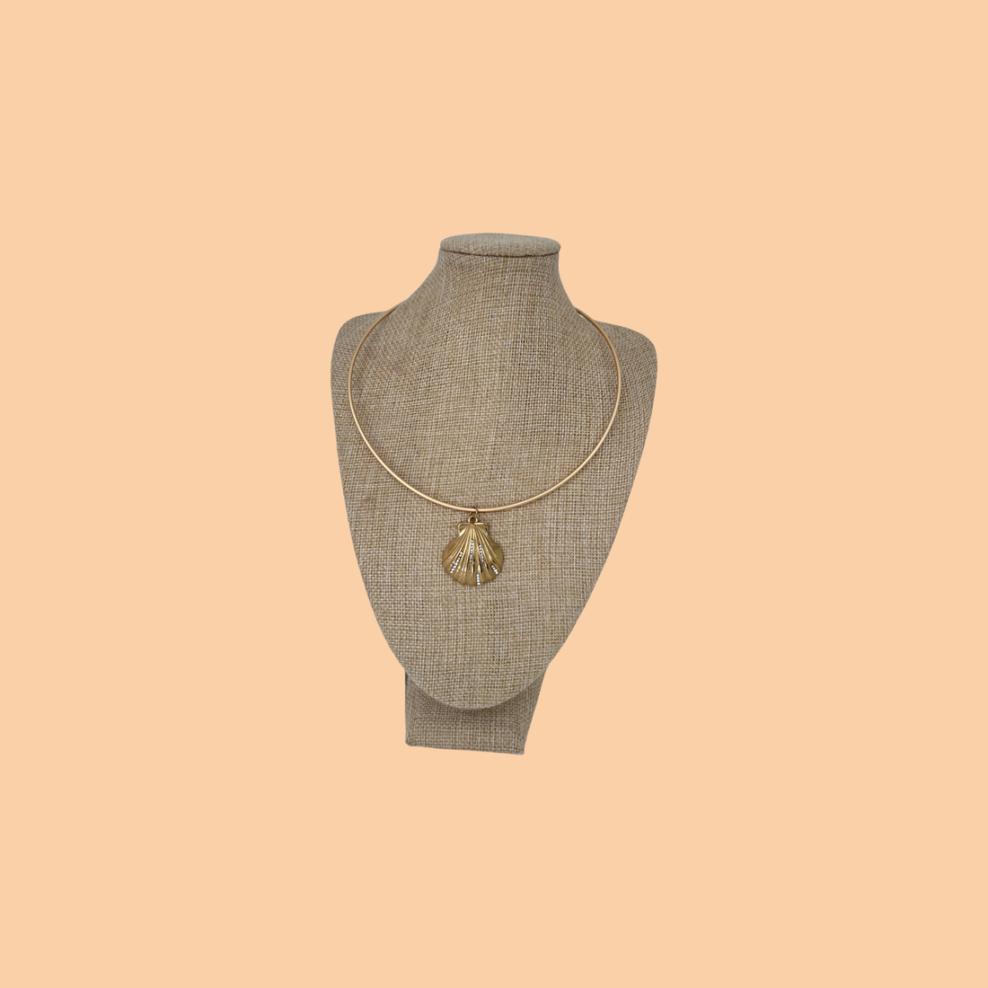 Golden Scallop Shell Charm