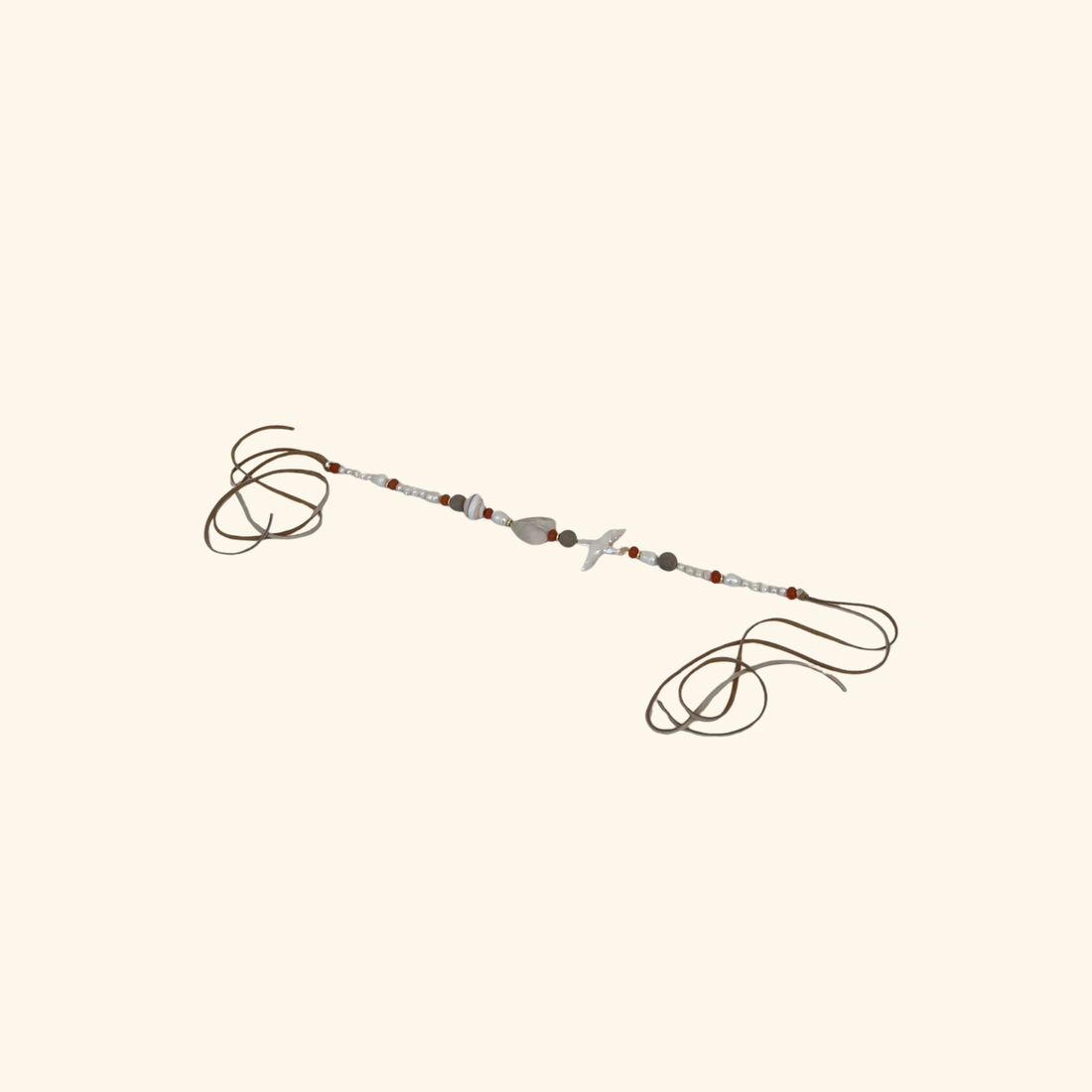 Pearl Cross and Shell Heart Bikini Belt