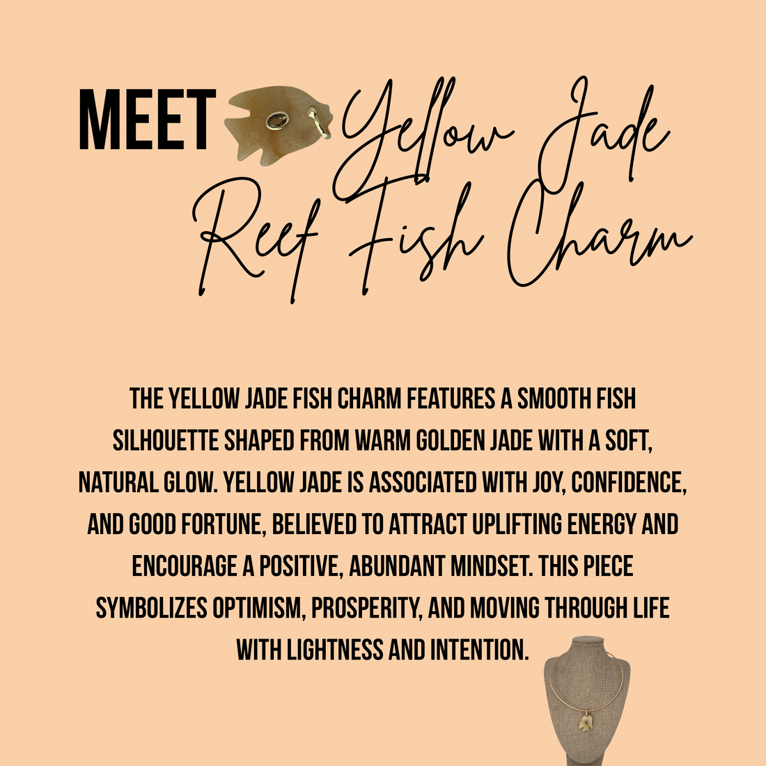Yellow Jade Reef Fish Charm