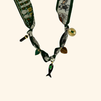 Green Sea Spirit Scarf Necklace