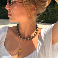 Tiger’s Eye Gumball Necklace