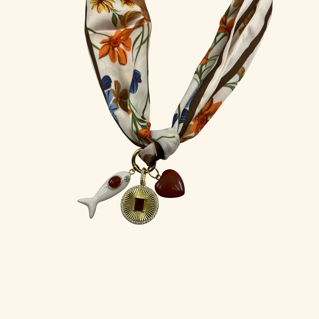 Beach Blossom Scarf Necklace