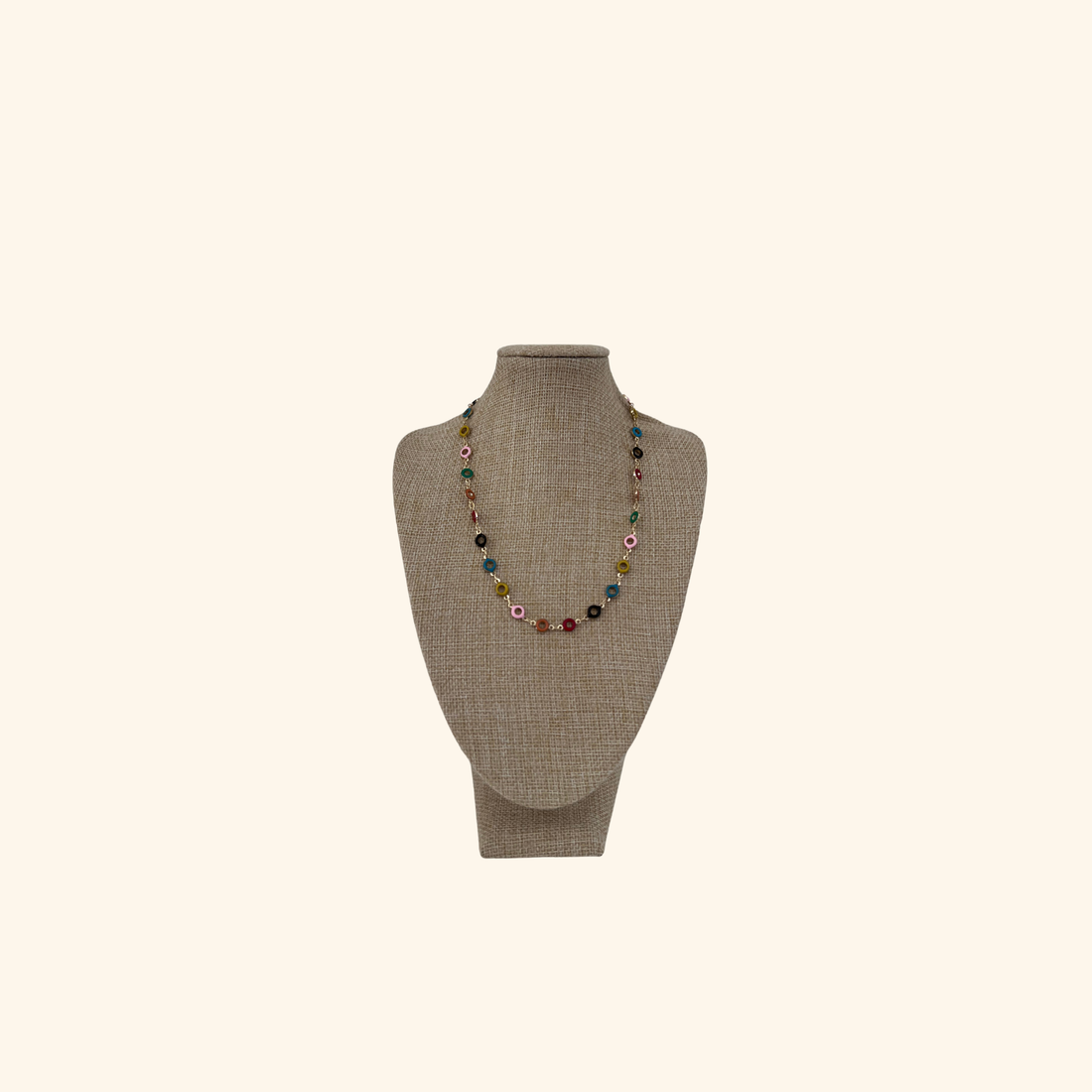 Enamel Color Circle Necklace