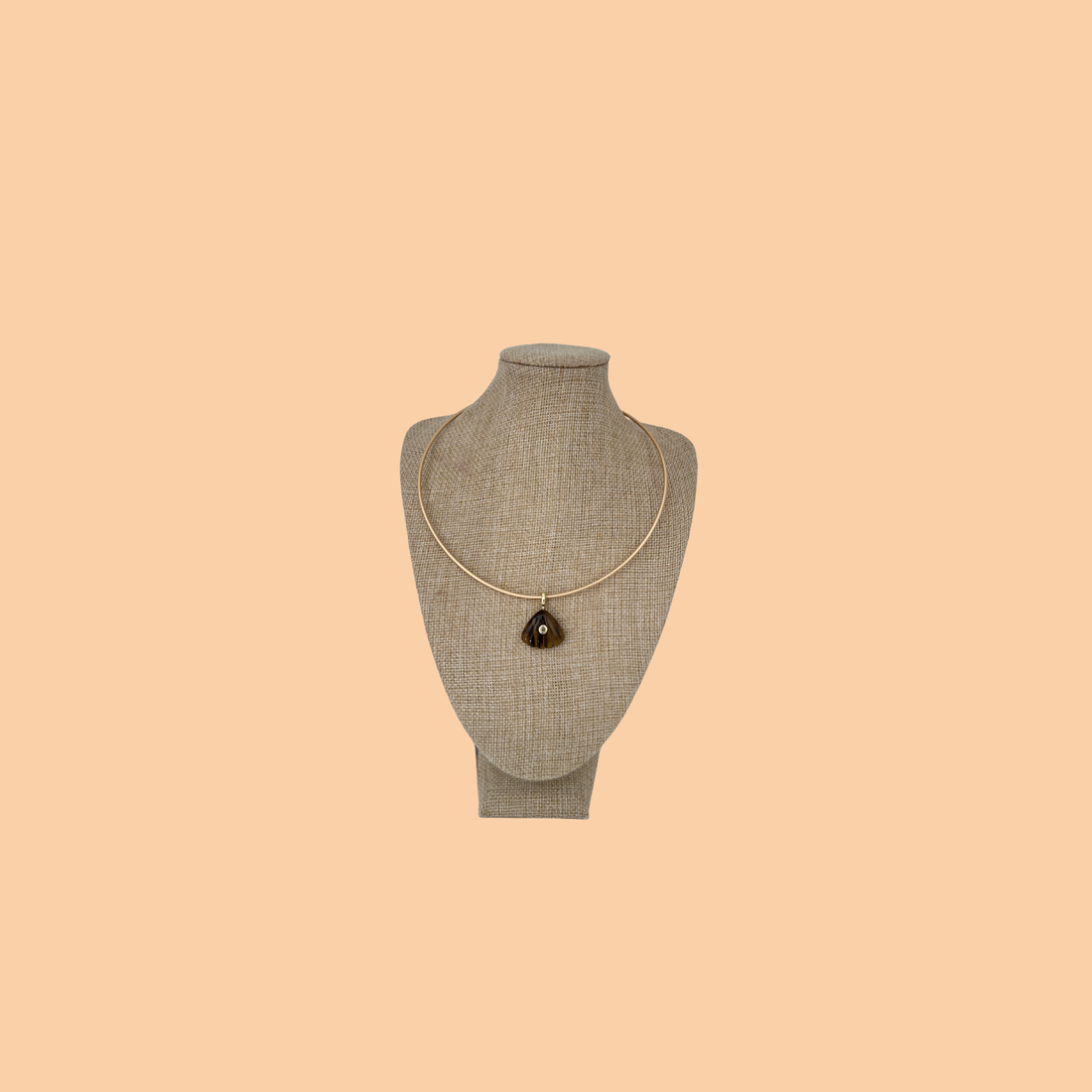 Tiger’s Eye Scallop Shell Charm