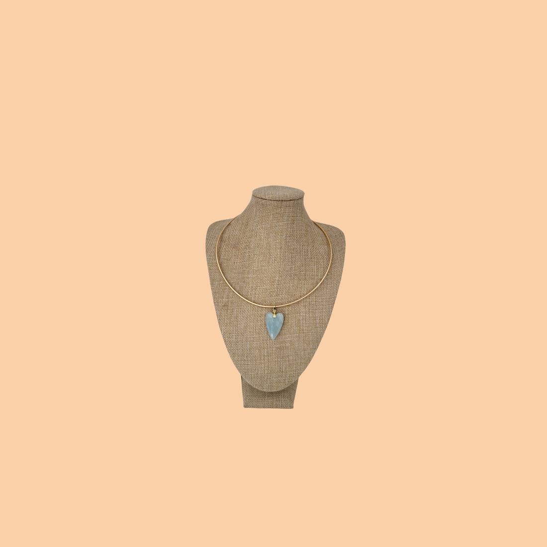 Amazonite Heart Charm