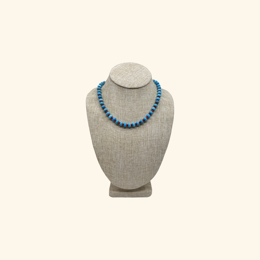 Bleu et Rouge Beach Beads Necklace