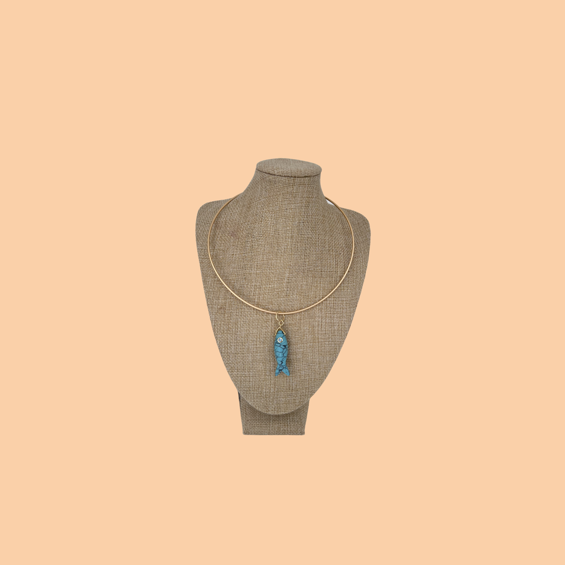 Turquoise Mosaic Fish Charm