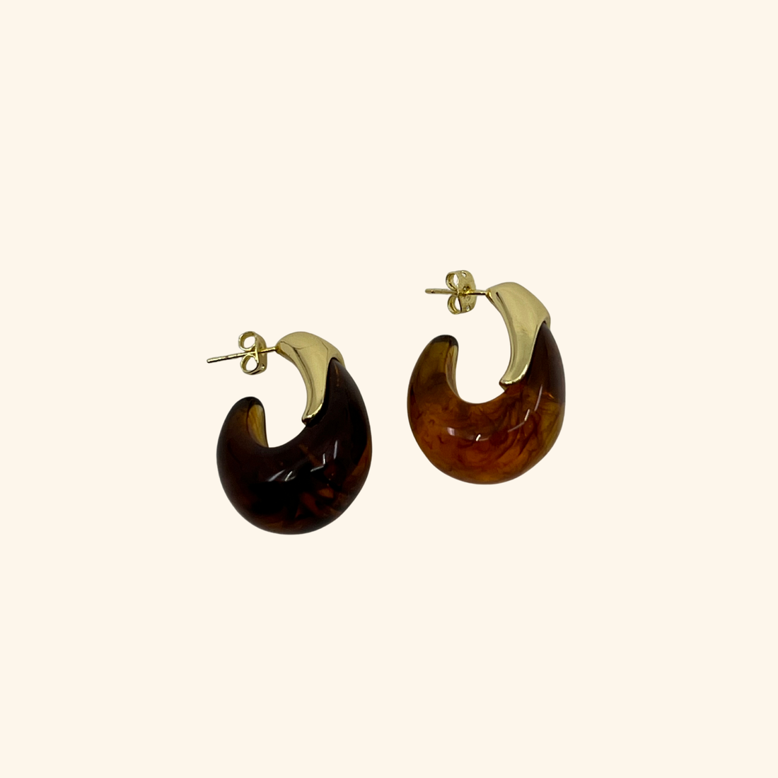Amber Glow Hoop earrings