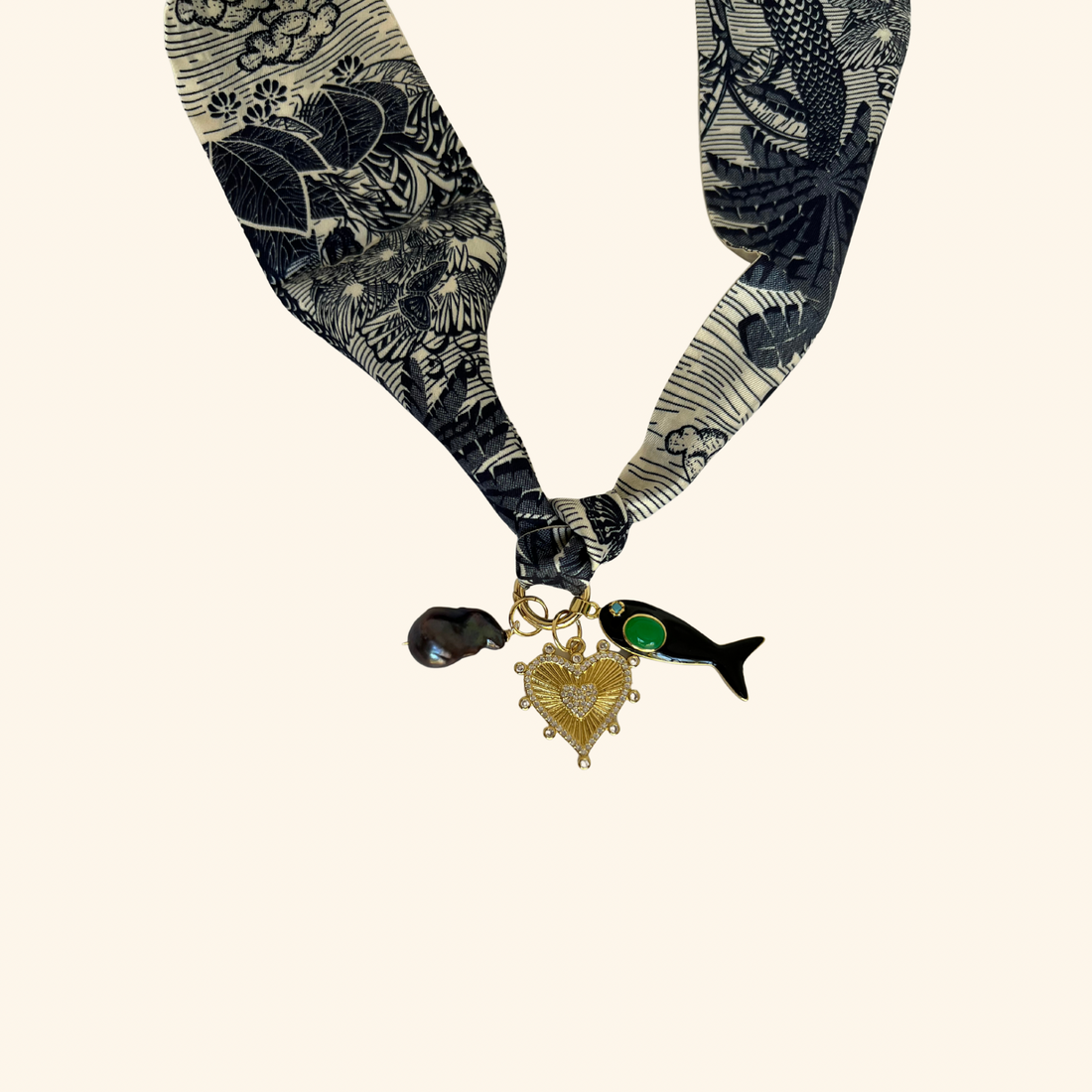 Nero Coastal Scarf Necklace