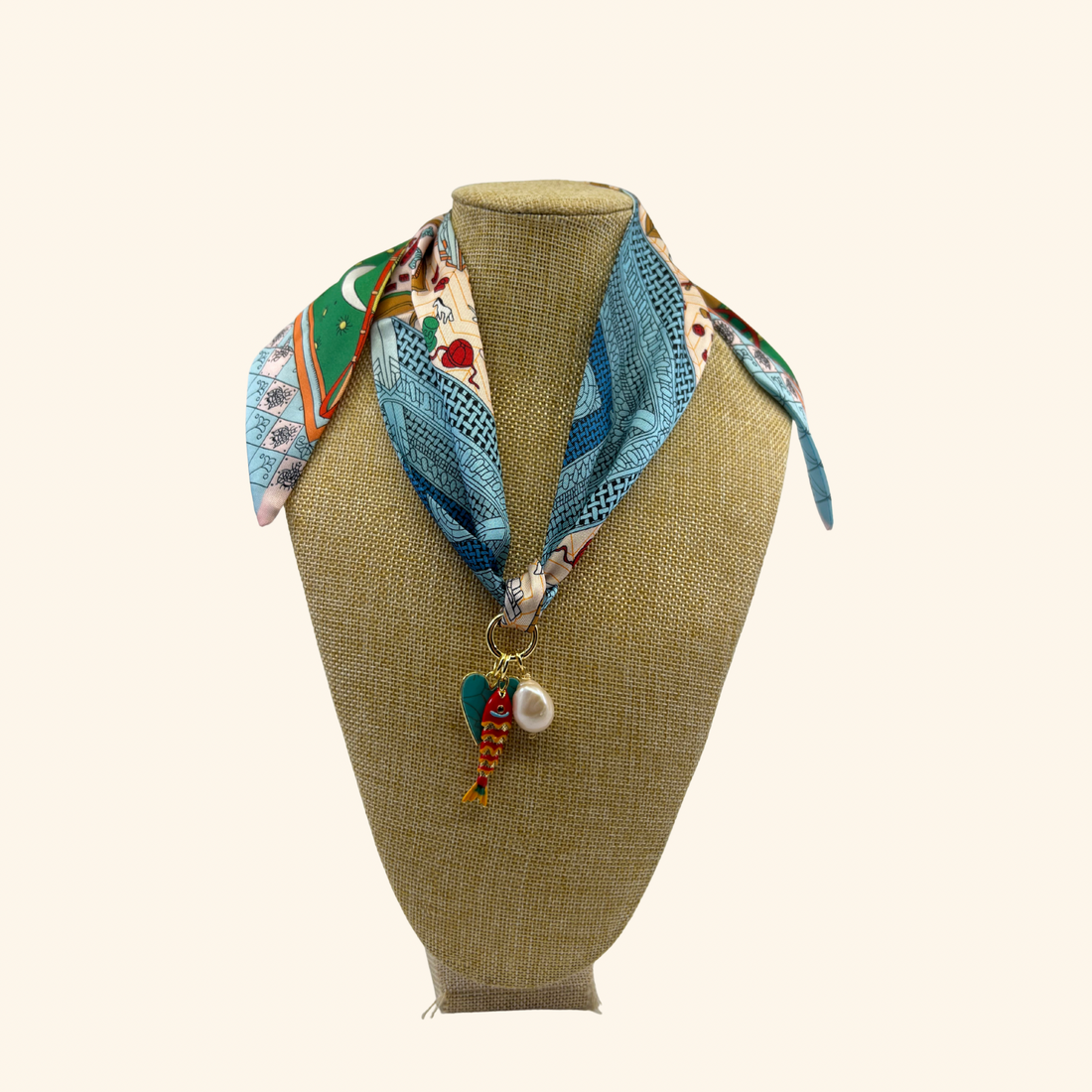 Poisson Rouge D’amour Scarf Necklace