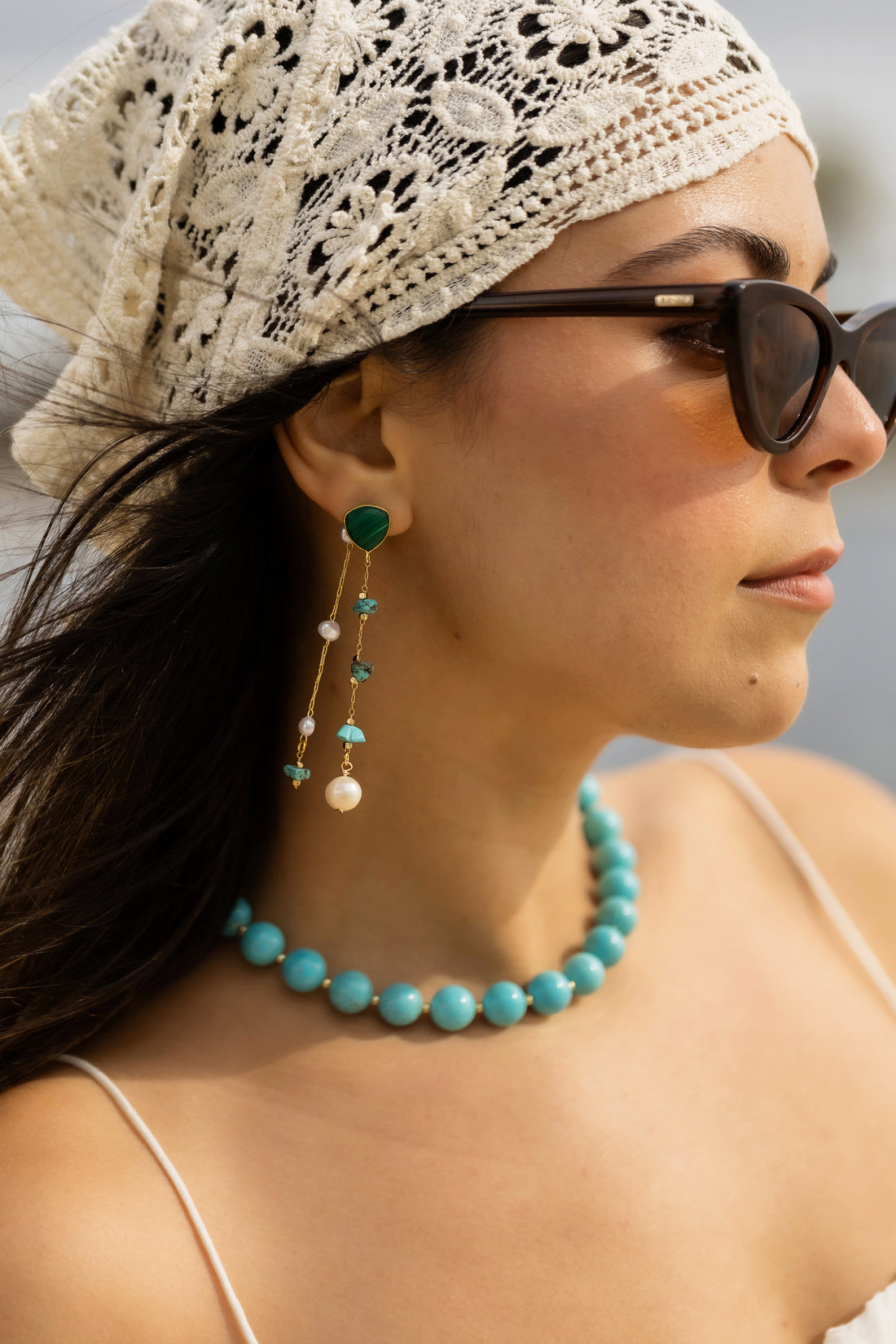 Azure Coast Beach Beads Necklace