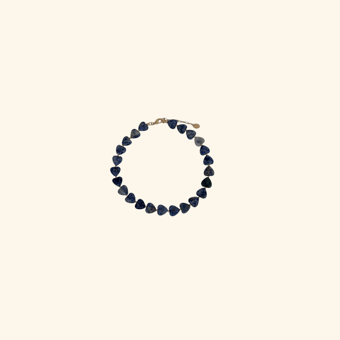 Navy Blue Heart Stone Necklace
