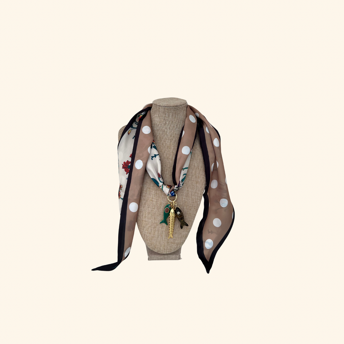 Trois Poissons Scarf Necklace
