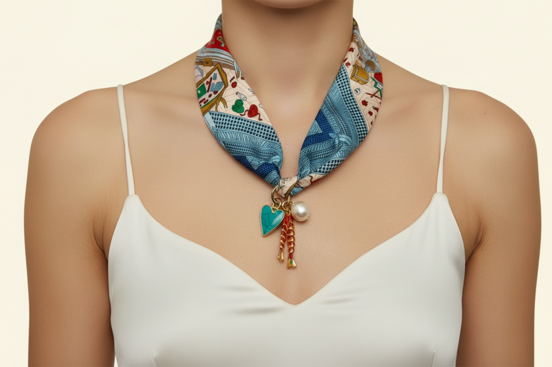 Poisson Rouge D’amour Scarf Necklace