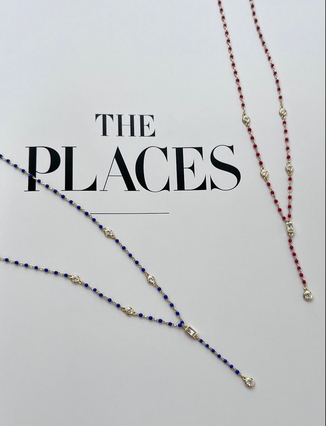 Blue Diamond Lariat Necklace