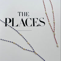 Blue Diamond Lariat Necklace