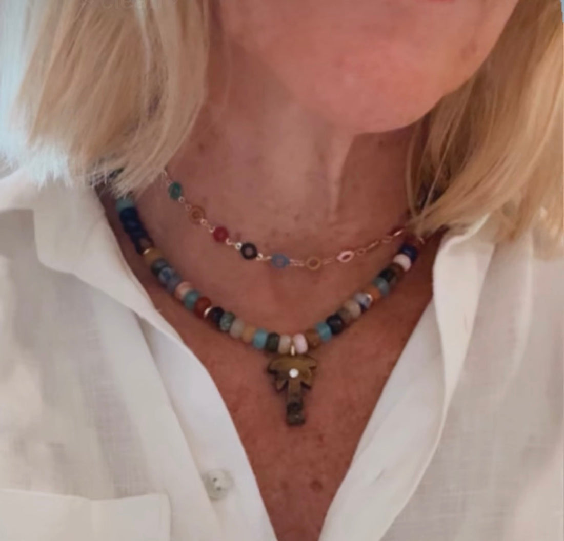 Enamel Color Circle Necklace