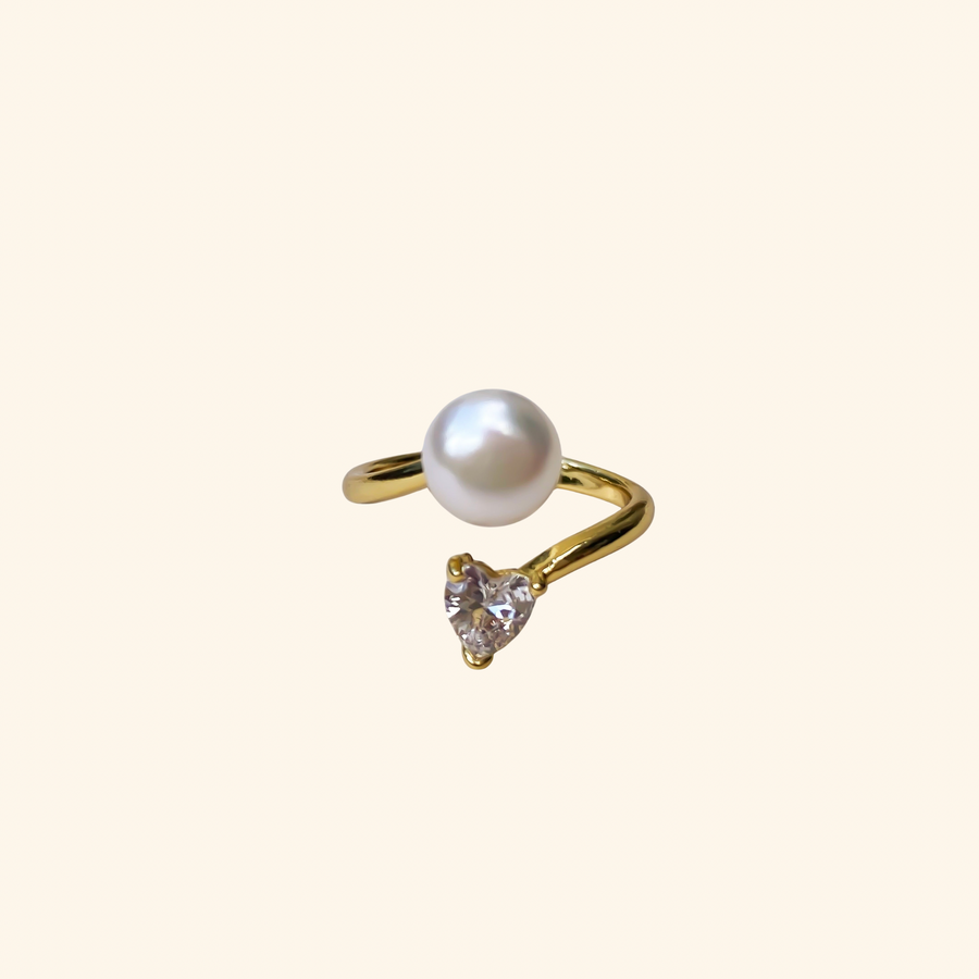 Pearl Heart Ring