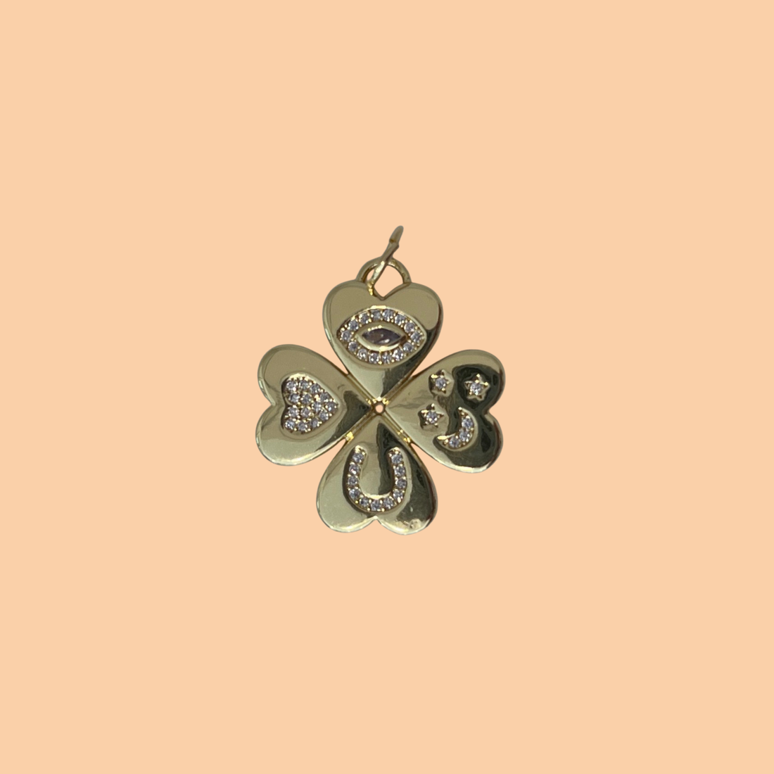 Gold Lucky Clover Charm