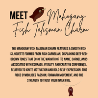Mahogany Fish Talisman Charm