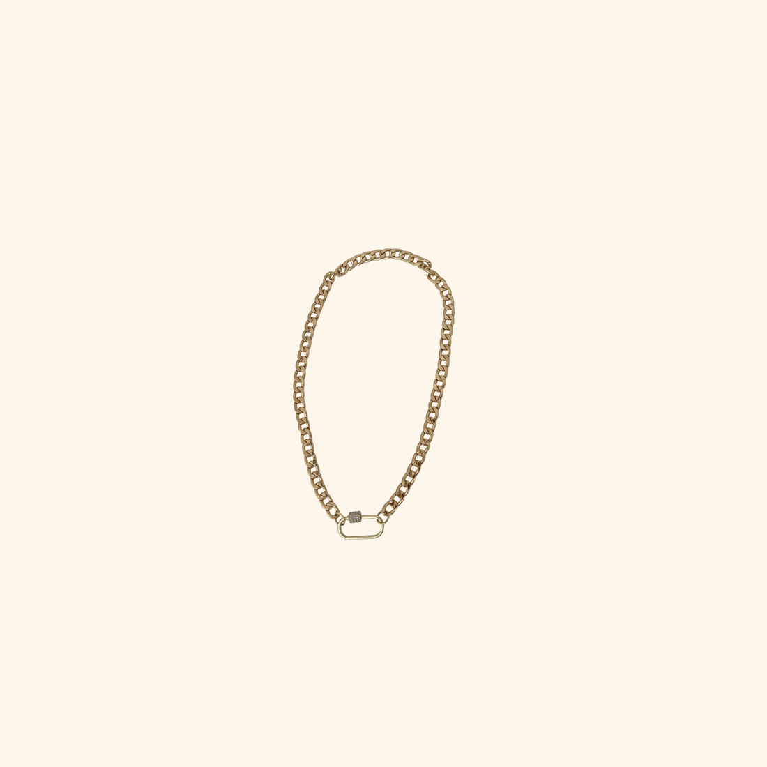 Gold Link Charm Chain Necklace