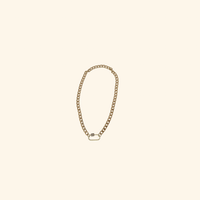 Gold Link Charm Chain Necklace
