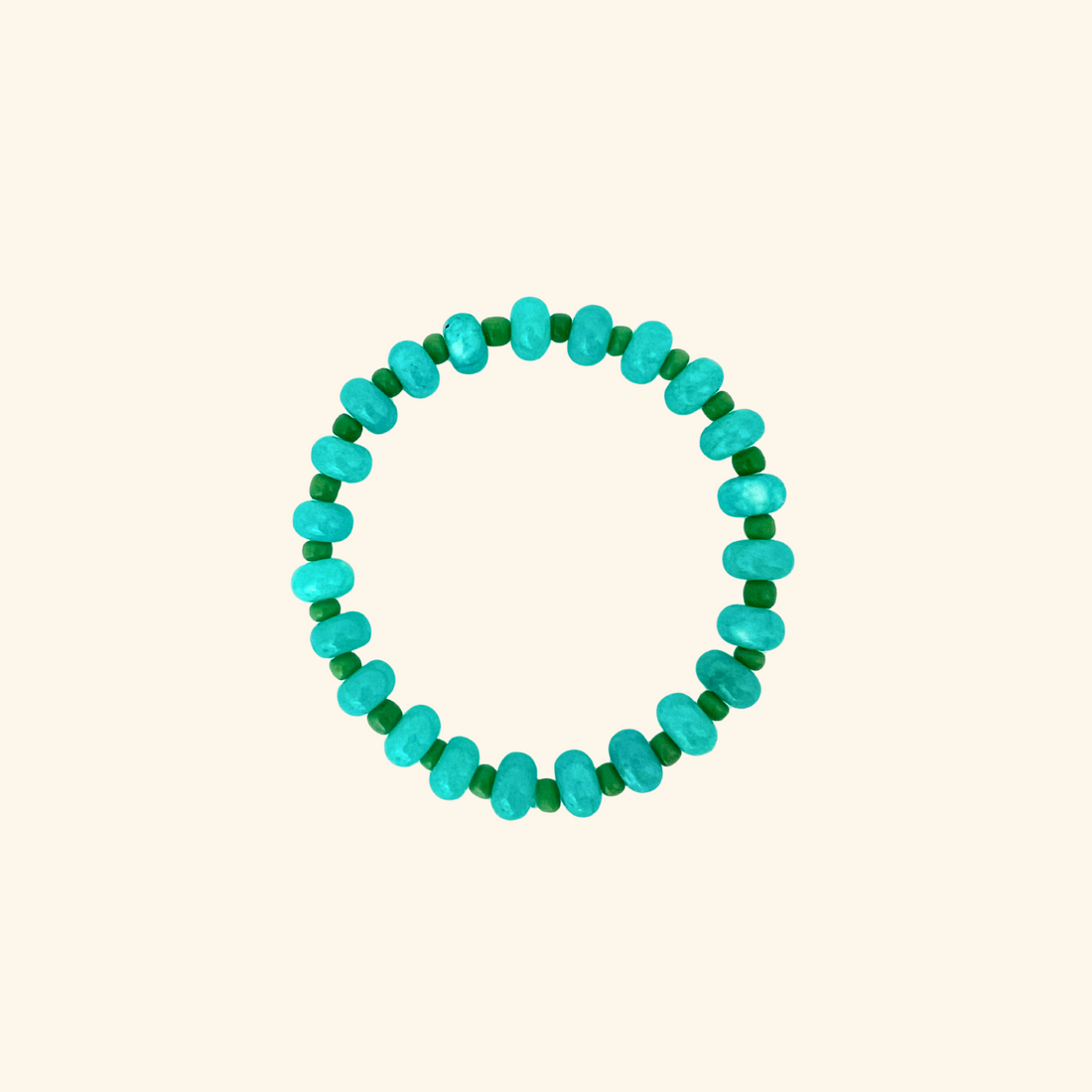 🎁 Aqua & Green Beaded Bracelet (Free Gift)