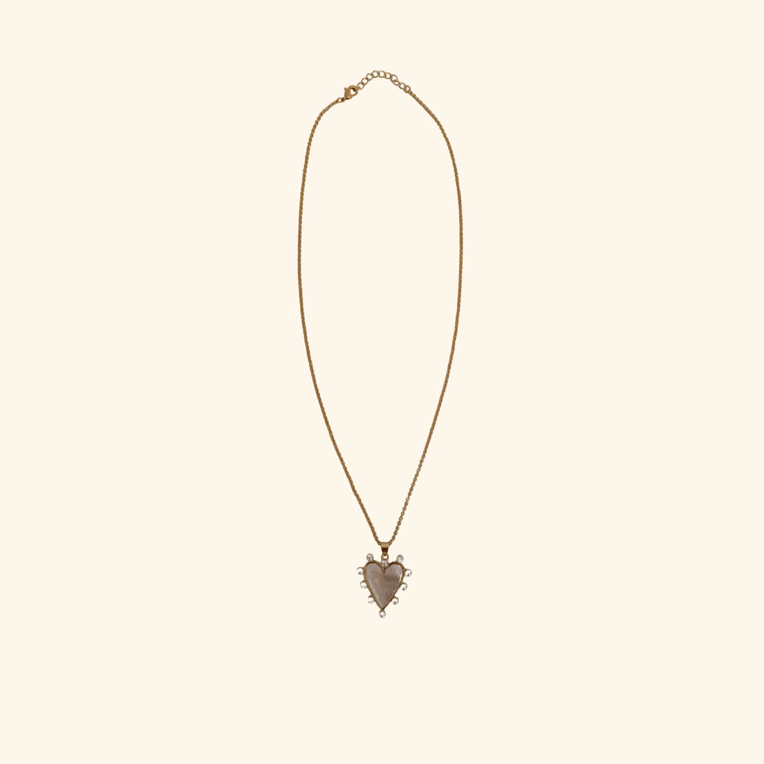 Pearl Heart Pendant Necklace