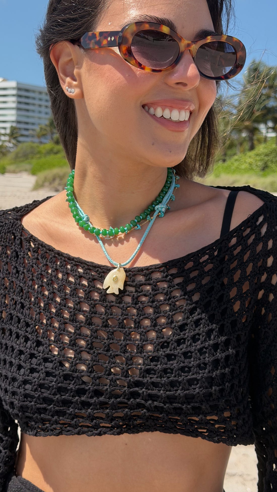 Laguna Charm Marine Rope Necklace