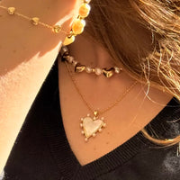 Pearl Heart Pendant Necklace