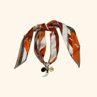 Lucky Equestrian Horn Scarf Necklace