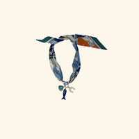 Lucky Aqua Scarf Necklace
