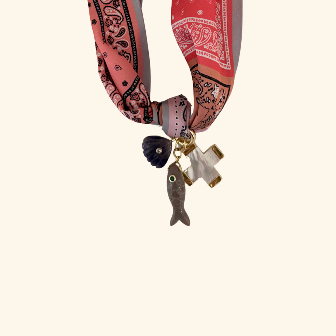 Le Poisson Rose Scarf Necklace
